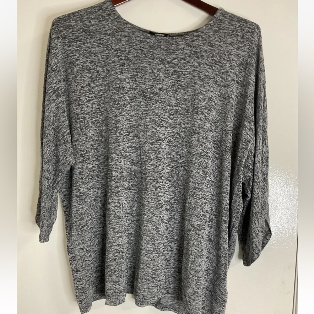3X Women’s Black And White Long Sleeve Pullover Shirt By Premise Studio